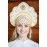 Headdress Kokoshnik "Elena" - Russian traditional Folk Costume