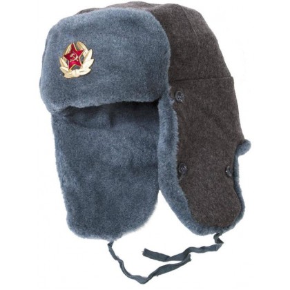 REAL Russian Army Soviet military fur winter Soldiers trapper hat Ushanka earflaps