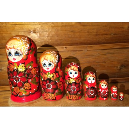 Russian matryoshka "Seven", matryoshka doll