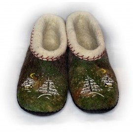 Felt boots shoes, slippers, Slavic historical foot..