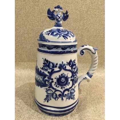 Cup of the Russian Empire, сup Gzhel, large mug, mug, unusual gift