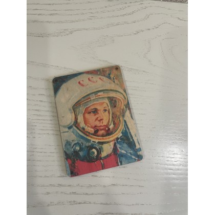 Gagarin, Cosmonaut of the USSR, space, Wooden magnet of the ussr ,Collectible Wall Art USSR, Russian souvenir, Soviet USSR Propaganda